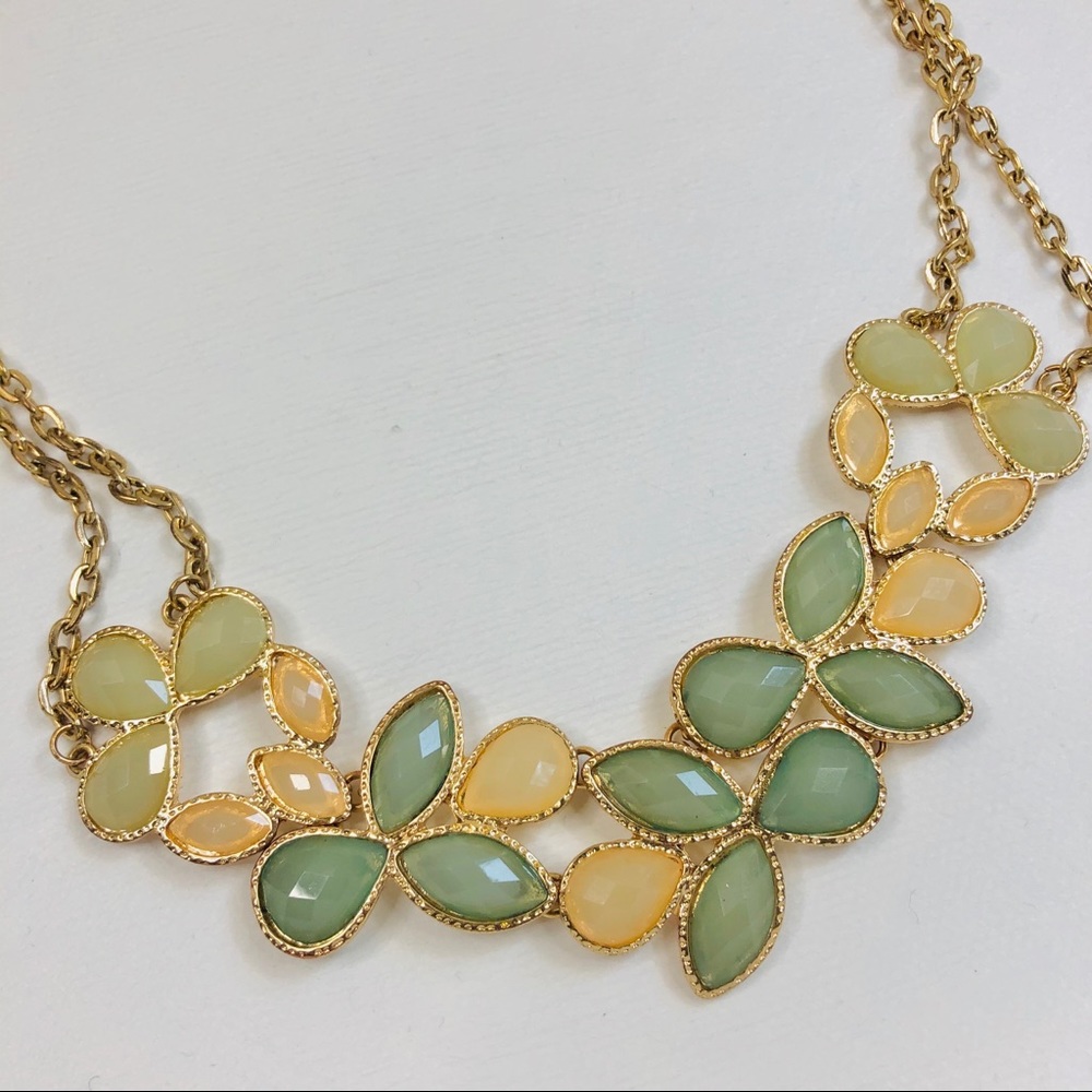 MULTICOLOR GEM statement necklace